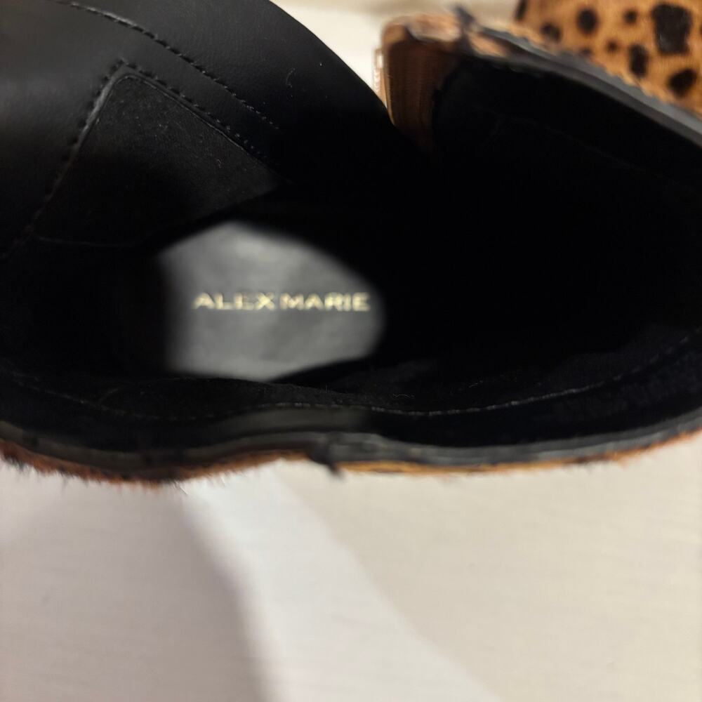 Alex Marie Tionna Leopard Print Calf Hair Block Boots Sz 7.5 Indie, maximalist - Picture 5 of 6